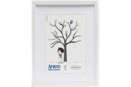 Árbol de huellas con marco